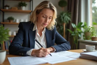 Femme remplissant un formulaire calendrier invalidite 2026