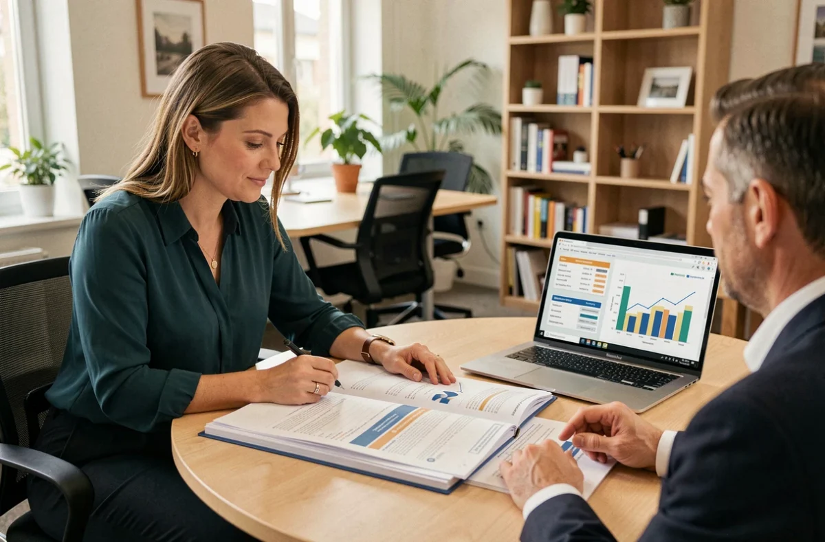 Conseillère de Vous Financer Franche-Comté accompagnant un client pour son crédit et assurance emprunteur